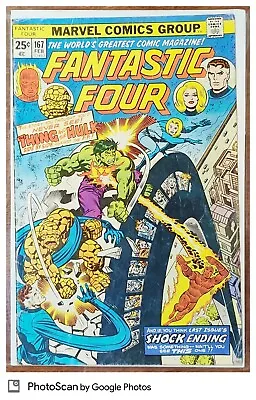 Buy Fantastic Four 167 MARVEL COMICS 1976 Thing Vs. Hulk • 17.38£