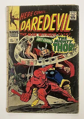 Buy Daredevil #30. July 1967. Marvel. G/vg. Thor! Mr Hyde! Lee & Colan! Uk Price! • 25£