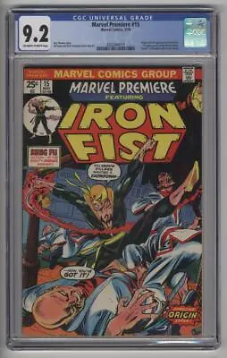 Buy Marvel Premiere #15 CGC 9.2 Off-White-White Pages 1st Iron Fist 1974 Marvel • 496.52£