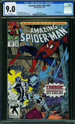 Buy AMAZING SPIDER-MAN  #359  CGC 9.0  High Grade!  White Pages 4066380013 • 33.90£