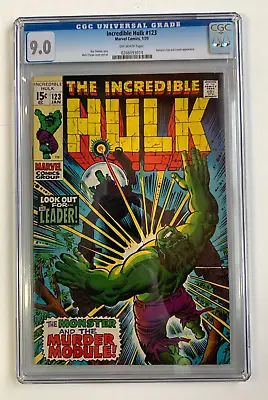 Buy INCREDIBLE HULK #123 Marvel, CGC 9.0. Fantastic Four And Leader Appearance. • 156.83£