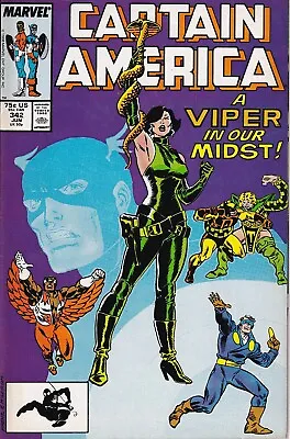 Buy Marvel Captain America, #342, 1988, Mark Gruenwald, Kieron Dwyer • 1.50£