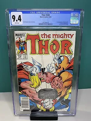 Buy Thor 338 CGC 9.4 2nd App. Beta Ray Bill Nick Fury Newsstand 1983 Marvel • 60.26£