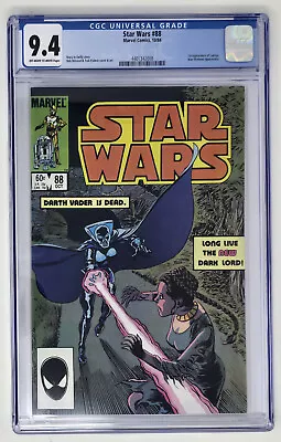Buy Star Wars #88 CGC 9.4 NM (1984) Marvel Comics 1st Appearance Of Lumiya • 40.21£