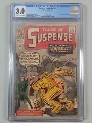 Buy Tales Of Suspense 41 CGC 3.0 3rd Appearance Of Iron Man Kirby Ditko 1963 • 275.95£