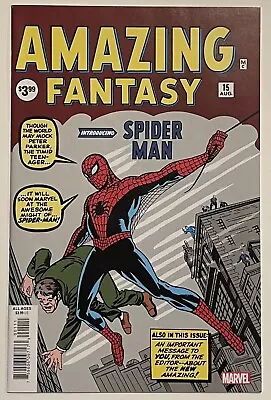 Buy Amazing Fantasy #15 Facsimile Edition, NM/NM+, Marvel Comics, 2019 • 39.57£