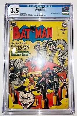 Buy DC 1952 Batman #73 CGC 3.5 Off-White White Pages Blue Label. Joker Cover! • 1,125.99£