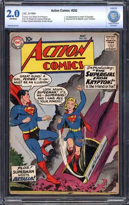 Buy Action Comics #252 Cbcs 2.0 Ow Pages // Origin + 1st Appearance Of Supergirl • 1,143.86£