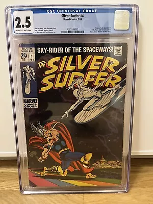 Buy Silver Surfer 4 - CGC 2.5 OW/W, Marvel Silver Age Key Classic Cover • 349.90£