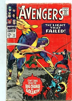 Buy Marvel Silver Age Avengers 35 1966 Rare VG 4.0 Comic Key Low Grade Team Goliath • 14.99£