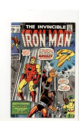 Buy Iron Man 35 F+ Fine+ Nick Fury Daredevil Appearance Buscema Cover 1971 • 18.49£