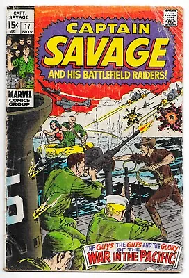 Buy Marvel Comics - Captain Savage And His Battlefield Raiders - Nov. 1969 - #17 • 1.57£