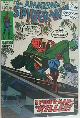 Buy Amazing Spider-Man, #90 VF Marvel Comics 1970 Death Of Capt. Stacy • 80.42£