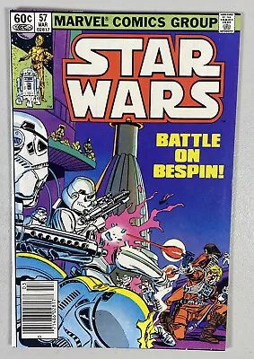 Buy Star-Wars 57 MARVEL Comics 1982 NEWSSTAND Battle On Bespin • 7.90£