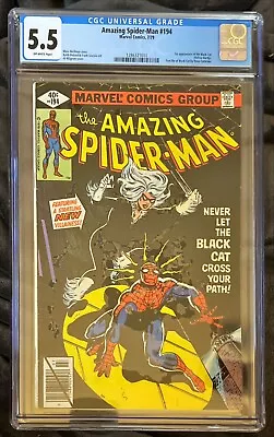 Buy Amazing Spider-man #194/ 1st App Black Cat/ Cgc 5.5  Marvel Key • 179.89£