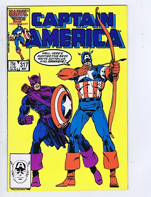 Buy Captain America #317 Marvel 1986  1st TEAM APPEARANCE OF DEATH-THROWS • 11.86£