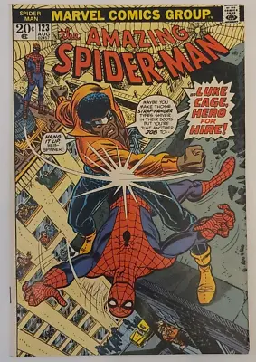 Buy The AMAZING SPIDER-MAN #123 LUKE CAGE, GWEN STACY FUNERAL 1973 • 115.93£