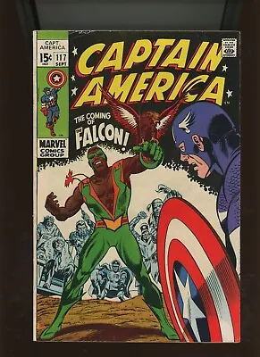 Buy (1969) Captain America #117: SILVER AGE! BIG KEY! 1ST FALCON APPEARANCE! (5.0) • 239.68£