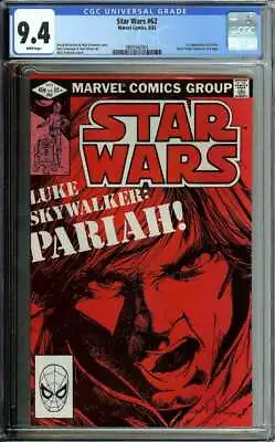 Buy Star Wars #62 Cgc 9.4 White Pages // Marvel Comics 1982 • 63.96£