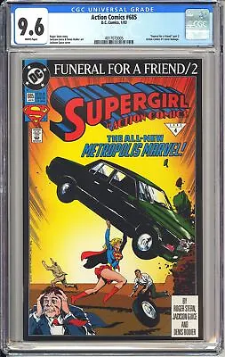 Buy Action Comics #685 CGC 9.6 WP 1993 4017073005 Supergirl Funeral For A Friend • 47.29£