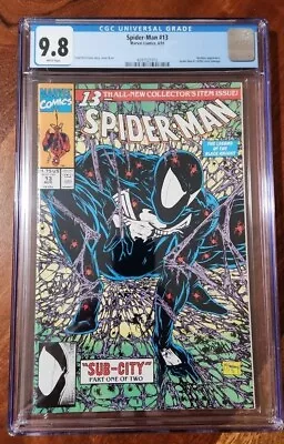 Buy Spider-Man #13 CGC 9.8 NEW SLAB 1991 Todd McFarlane • 99.94£