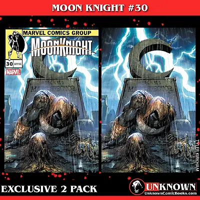 Buy [2 Pack] Moon Knight #30 Unknown Comics Tyler Kirkham Exclusive Var (12/13/2023) • 34£