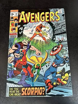 Buy Avengers #72 Sal Buscema Clean Copy 1970 • 51.97£