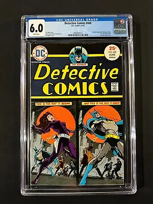 Buy Detective Comics #448 CGC 6.0 (1975) - 1st Book-Length Solo Batman In Title - Wp • 63.24£