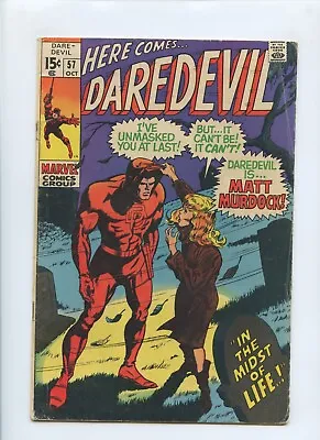 Buy Daredevil #57 1969 (GD/VG 3.0)(Cover Detached Top Staple) • 6.35£