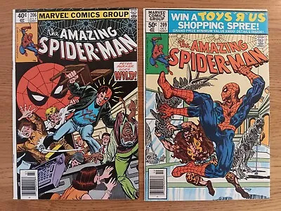 Buy Amazing Spider-Man # 206 209 Newsstand Lot Of 2 Key 1st Calypso 1980 Marvel MCU • 16£