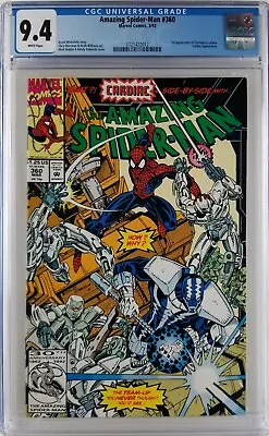 Buy Amazing Spider-man #360 Cgc 9.4 White Pages 1st Carnage Cameo 1992 • 33.36£