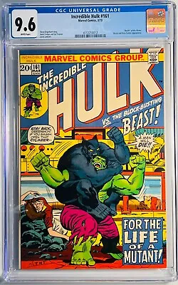 Buy 1973 Incredible Hulk 161 CGC 9.6 Death Of Mimic Beast And Vera Cantor App • 230.35£