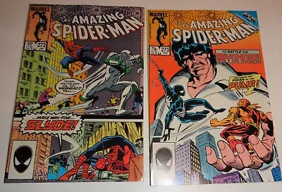 Buy Amazing Spider-man #272,273 Puma  Slyde Black Costume Nm 9.4's  1986 • 26.69£