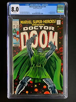 Buy MARVEL SUPER-HEROES #20  CGC 8.0 - WHITE PAGES-1st Solo Dr Doom/1st Valeria • 561.72£