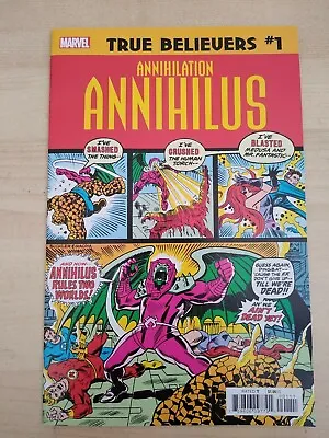 Buy Fantastic Four  #140 Reprint Marvel Comics True Believers #1 Annihilus 2020 • 1.54£