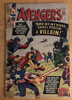 Buy Avengers #15; Giant Man Thor Captain America Death Baron Zemo; Spider-Man #24 Ad • 187.45£