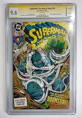 Buy DC Superman: Man Of Steel #18 1st Doomsday; Louise Simonson Signature CGC 9.6 • 100.16£