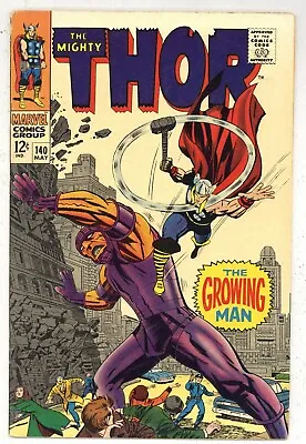 Buy Thor 140 (VGF) 1st App Growing Man! Stan Lee, Jack Kirby 1967 Marvel Comics R860 • 26.88£