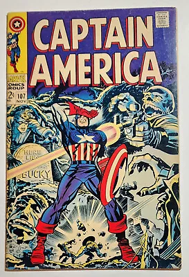 Buy CAPTAIN AMERICA  #107 JACK KIRBY, 1st Dr. Faustus, NICE!-  I Combine Shipping • 27.94£