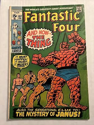 Buy Fantastic Four #107 Marvel Comics 1971 1st App Of Nega-Man 2nd App ANNIHILUS VG- • 11.86£