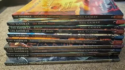 Buy Neil Gaiman Sandman Volumes 1 2 3 4 5 6 7 8 9 10 Graphic Novel Collection Lot Dc • 82£