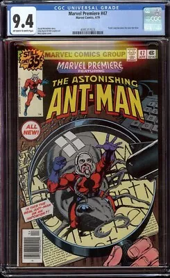 Buy Marvel Premiere # 47 CGC 9.4 OW/W (Marvel, 1979) Scott Lang Becomes The Ant Man • 301.18£