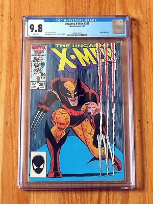 Buy UNCANNY X-MEN #207 CGC 9.8 NM/M WP 1986 Iconic John Romita Jr Wolverine Cover • 140.74£