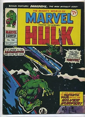 Buy Mighty World Of MARVEL Starring The INCREDIBLE HULK # 104 • 10£