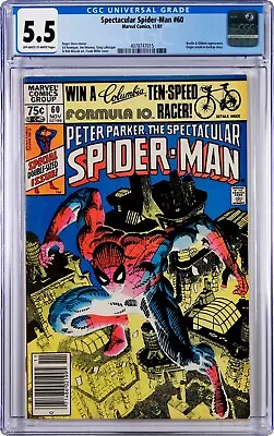Buy Spectacular Spider-Man #60 CGC 5.5 (Nov 1981, Marvel) Frank Miller Cover, Beetle • 33.36£