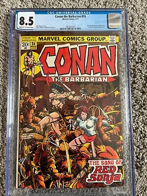 Buy Conan The Barbarian #24 CGC 8.5 (March 1973) 1st Full Appearance Of Red Sonja • 155.69£