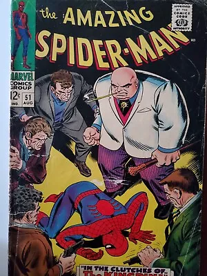 Buy The Amazing Spider-Man #51 (1967) 3.5 VG- 1st COVER & 2nd KINGPIN 1st Robbie 🔑  • 123.66£