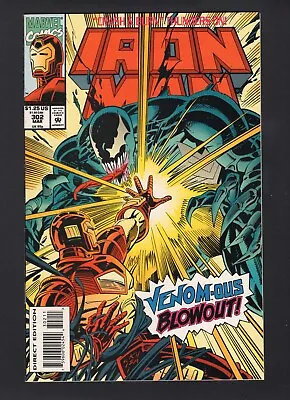 Buy Iron Man #302 Vol. 1 Battle Of Iron Man Vs Venom Marvel Comics '94 NM • 11.87£
