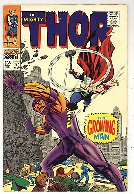 Buy Thor 140 (VG-) 1st App Growing Man! Stan Lee, Jack Kirby 1967 Marvel Comics R858 • 18.97£