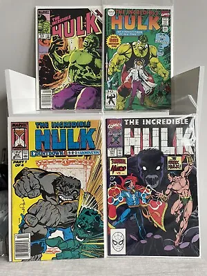 Buy Incredible Hulk Comic Lot (4) #312, #364, #371, #393 Foil Cover VF-G Marvel • 9.21£